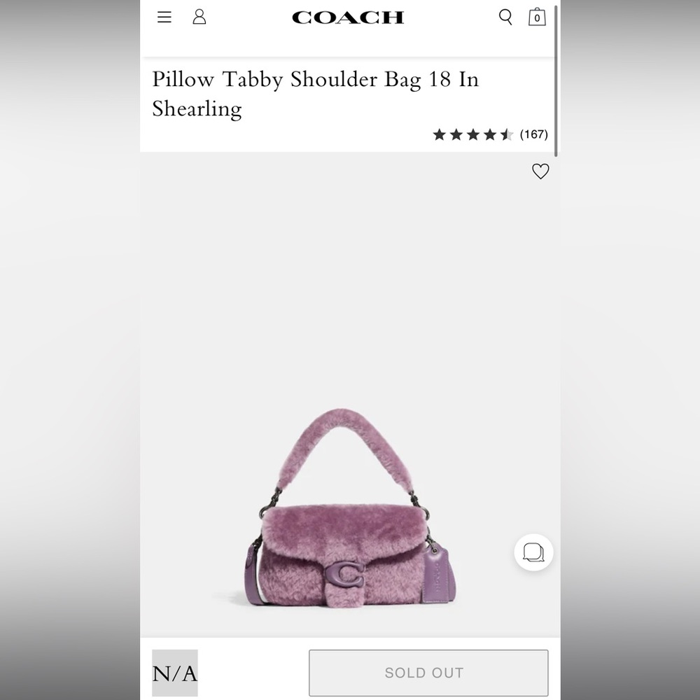 Coach Tabby Shoulder Bag in Shearling - Picture 5 of 6
